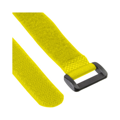 InLine® Klettschlaufen 20x300mm, 10er, gelb (Produktbild 1)