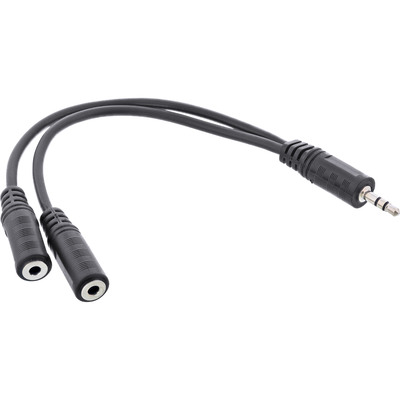 InLine® Klinken Y-Kabel, 3,5mm Klinke ST an 2x 3,5mm Klinke BU, Stereo, 2m (Produktbild 1)