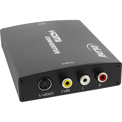 InLine Konverter HDMI zu Composite/S-Video, mit Audio, Eingang HDMI, Ausgang: Cinch, S-Video und Audio Cinch