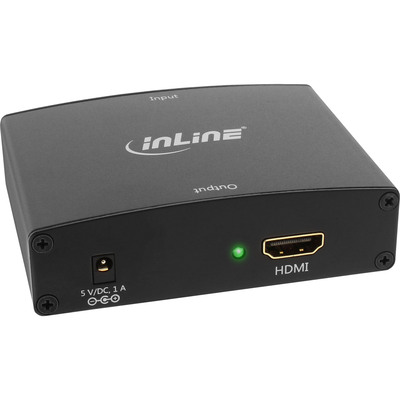 InLine Konverter VGA+Audio zu HDMI, Eingang VGA und Cinch Audio Stereo, Ausgang HDMI
