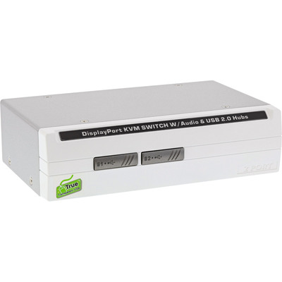 InLine KVM Desktop Switch, 2-fach, DisplayPort 1.2, 4K, USB 2.0, Audio