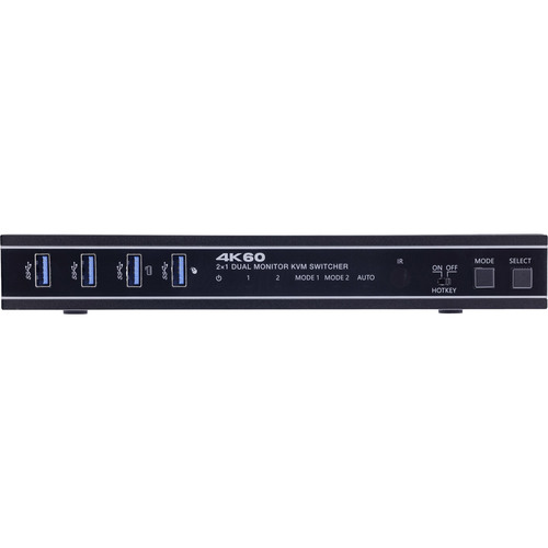 InLine® KVM Switch, 2-fach, HDMI, 4K60Hz, Dual Monitor