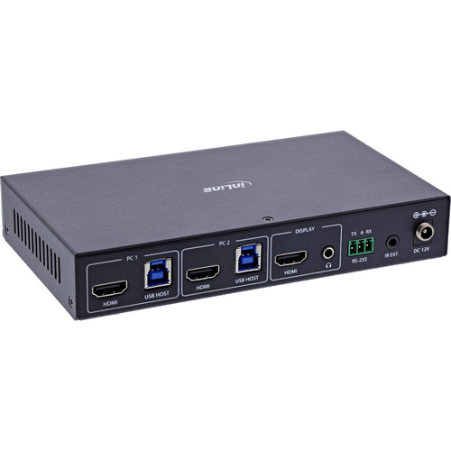 InLine® KVM Switch, 2-fach, HDMI, 8K@60Hz, USB 3.2, mit IR & RS-232