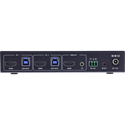 InLine® KVM Switch, 2-fach, HDMI, 8K@60Hz, USB 3.2, mit IR & RS-232