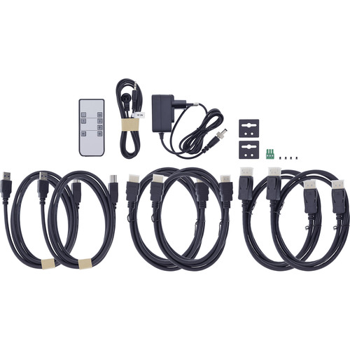 InLine® KVM Switch, 2-fach, HDMI & DP, Dual Monitor, 4K60Hz, USB Hub, schwarz