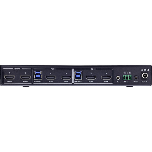 InLine® KVM Switch, 2-fach, HDMI, Dual Monitor, 8K60Hz, USB Hub, schwarz