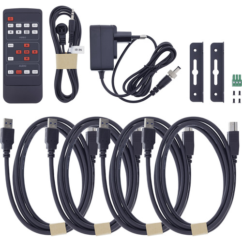 InLine® KVM Switch, 4-fach, HDMI, 4K60Hz, Multiviewer, USB Hub, schwarz