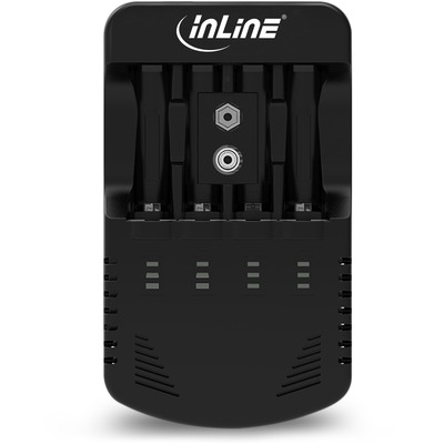 InLine Ladegerät NiCd+NiMH, AA und AAA und 9V Block InLine Ladegerät NiCd+NiMH, AA und AAA und 9V Block