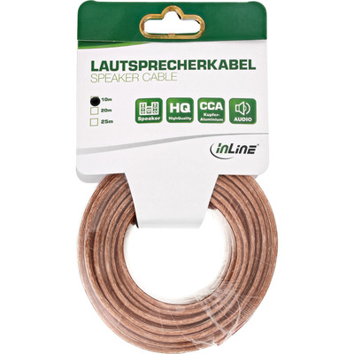 InLine Lautsprecherkabel, 2x 2,5mm², CU, transparent, 10m InLine Lautsprecherkabel, 2x 2,5mm², CU, transparent, 10m