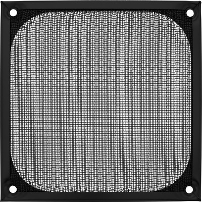InLine® Lüftergitter, Aluminium Filter, 120x120mm, schwarz