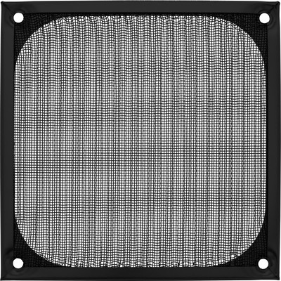 InLine® Lüftergitter, Aluminium Filter, 120x120mm, schwarz