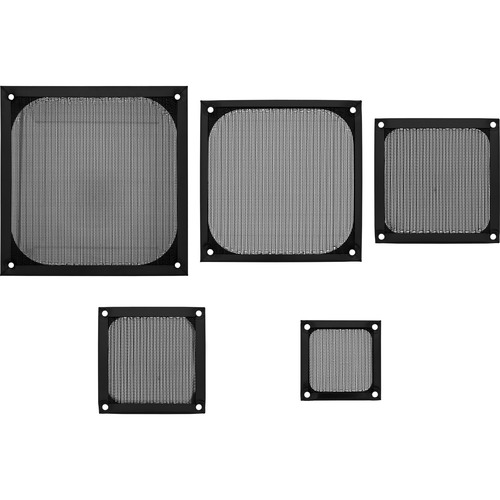 InLine® Lüftergitter, Aluminium Filter, 140 x 140 mm, schwarz
