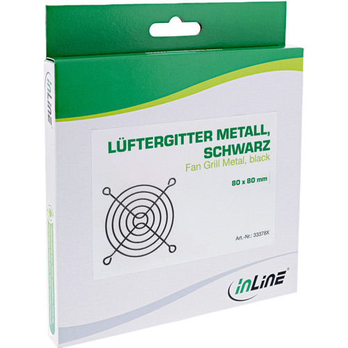 InLine® Lüftergitter Metall, 60 x 60 mm, schwarz