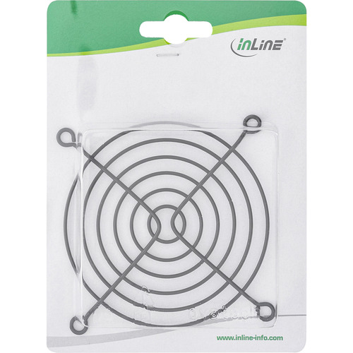 InLine® Lüftergitter Metall, 92 x 92 mm, schwarz