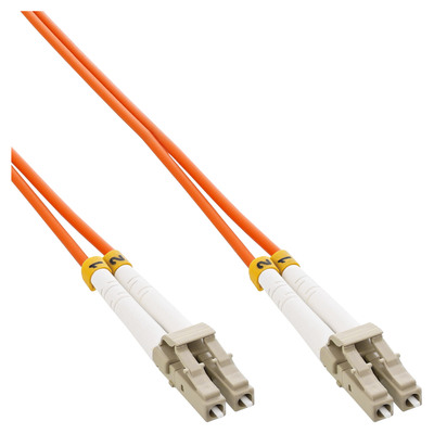 InLine LWL Duplex Kabel, LC/LC, 50/125µm, OM2, 0,5m