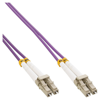 InLine® LWL Duplex Kabel, LC/LC, 50/125µm, OM4, 1m