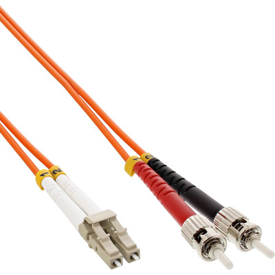 InLine® LWL Duplex Kabel, LC/ST, 50/125µm, OM2, 2m (Produktbild 1)