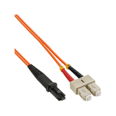 InLine LWL Duplex Kabel, MTRJ/SC, 50/125µm, OM2, 1m