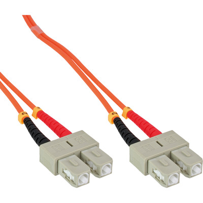 InLine LWL Duplex Kabel, SC/SC, 50/125µm, OM2, 0,5m (Produktbild 1)