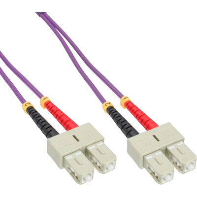 InLine LWL Duplex Kabel, SC/SC, 50/125µm, OM4, 0,5m