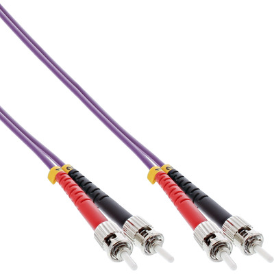 InLine LWL Duplex Kabel, ST/ST, 50/125µm, OM4, 0,5m