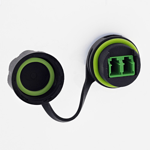 InLine® LWL-Kabelkupplung LC, kurz, IP68, 2x2 LC Buchse, M20