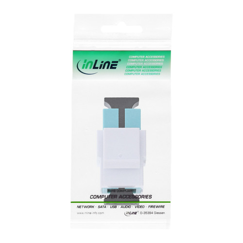 InLine® LWL Keystone Snap-in Kupplung, Simplex SC/SC, multimode, Keramik-Hülse