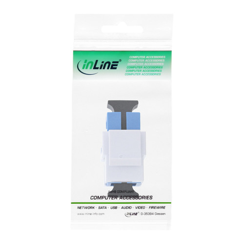 InLine® LWL Keystone Snap-in Kupplung, Simplex SC/SC, singlemode, Keramik-Hülse