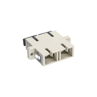 InLine® LWL Kupplung, Duplex SC/SC, multimode, beige, Keramik-Hülse, zum Einbau (Produktbild 1)