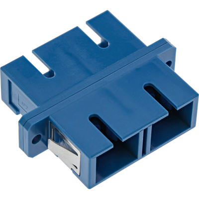 InLine® LWL Kupplung, Duplex SC/SC, singlemode, blau, Keramik-Hülse, zum Einbau (Produktbild 1)