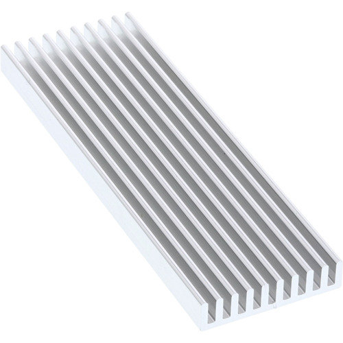 InLine® M.2 SSD Kühlkörper, passiv, Kühlrippen, silber