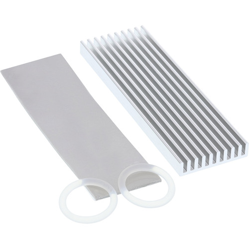 InLine® M.2 SSD Kühlkörper, passiv, Kühlrippen, silber