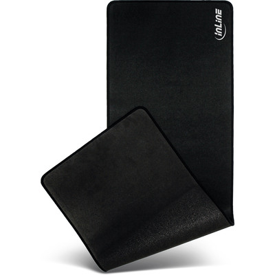 InLine Maus-Pad XL Schreibtischunterlage, schwarz, 900x400x2mm