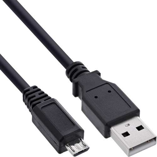 InLine® Micro-USB 2.0 Kabel, USB-A Stecker an Micro-B Stecker, 0,3m USB & Lightning
