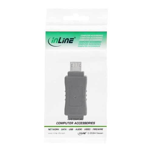 InLine® Micro-USB Adapter, Micro-B Stecker an Mini USB 5pol Buchse