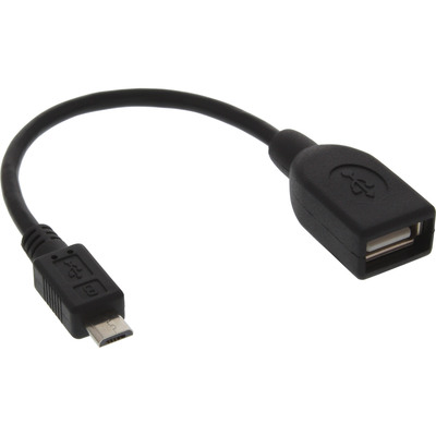 InLine® Micro-USB OTG Adapterkabel, Micro-B Stecker an USB A Buchse, 0,1m (Produktbild 1)
