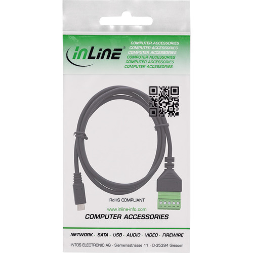 InLine® Micro USB Stecker an Terminalblock, 5pol, mit Kabel