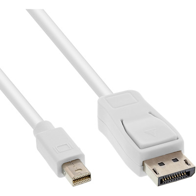InLine® Mini DisplayPort zu DisplayPort Kabel, weiß, 1,5m (Produktbild 1)