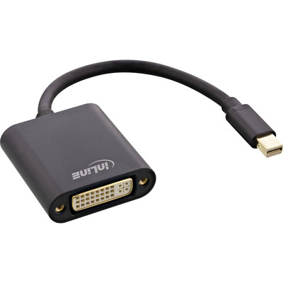 InLine® Mini DisplayPort zu DVI Adapter Aluminium, schwarz, 0,15m InLine® Mini DisplayPort zu DVI Adapter Aluminium, schwarz, 0,15m