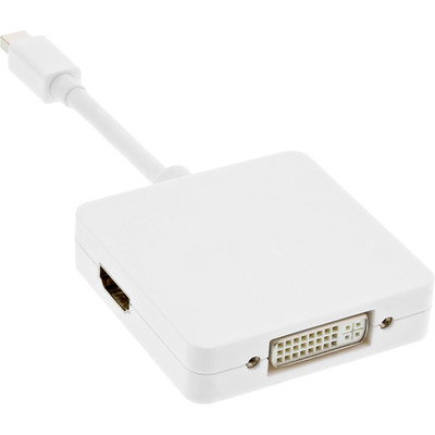 InLine Mini DisplayPort zu HDMI/DVI/DisplayPort Adapterkabel, weiß