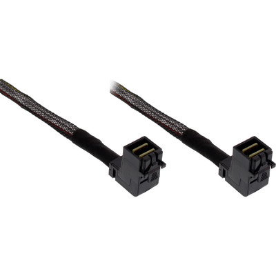 InLine Mini-SAS HD Kabel, SFF-8643 zu SFF-8643, beidseitig gewinkelt, mit Sideband, 1m