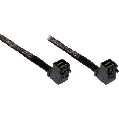 InLine Mini-SAS HD Kabel, SFF-8643 zu SFF-8643, beidseitig gewinkelt, mit Sideband, 1m InLine Mini-SAS HD Kabel, SFF-8643 zu SFF-8643, beidseitig gewinkelt, mit Sideband, 1m