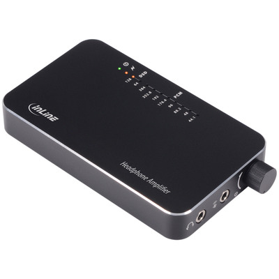 InLine® Mobile AmpUSB, Hi-Res AUDIO HiFi DSD Kopfhörer-Verstärker, USB Digital Audio Konverter, 384kHz/32-Bit (Produktbild 1)