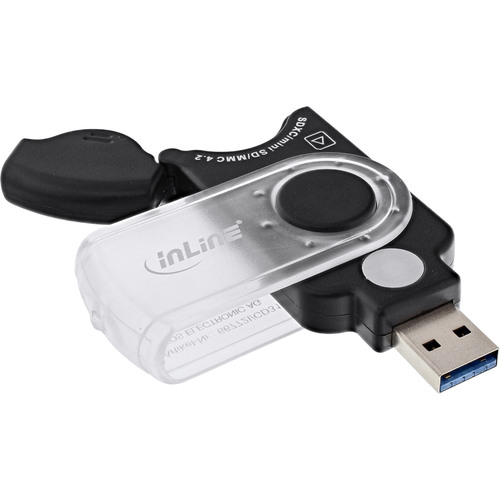 InLine® Mobile Card Reader USB 3.2, für SD/SDHC/SDXC, microSD Card Reader