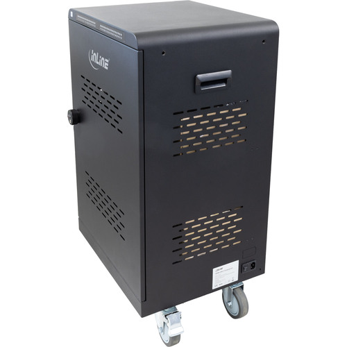 InLine® mobiler Ladeschrank, 32x USB-C, 2000W, PD3, QC5, abschließbar, schwarz