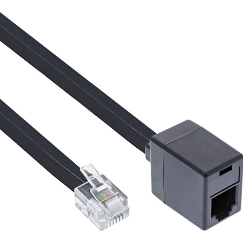 InLine® Modular Verlängerung, RJ12 Stecker / Buchse, schwarz, 3 m