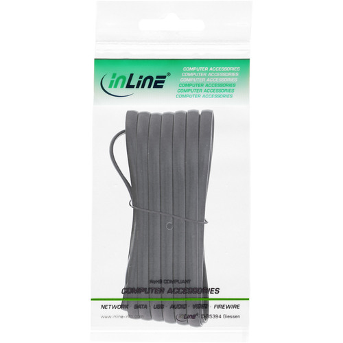 InLine® Modular Verlängerung, RJ12 Stecker / Buchse, schwarz, 3 m