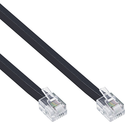 InLine® Modularkabel RJ11, Stecker / Stecker, 4adrig, 6P4C, 10m (Produktbild 1)