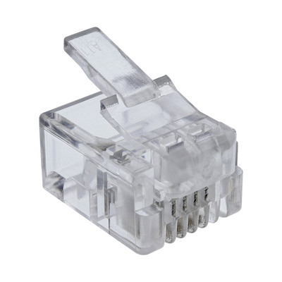 InLine Modularstecker, 6P4C RJ11 zum Crimpen auf Flachkabel, 100er Pack InLine Modularstecker, 6P4C RJ11 zum Crimpen auf Flachkabel, 100er Pack