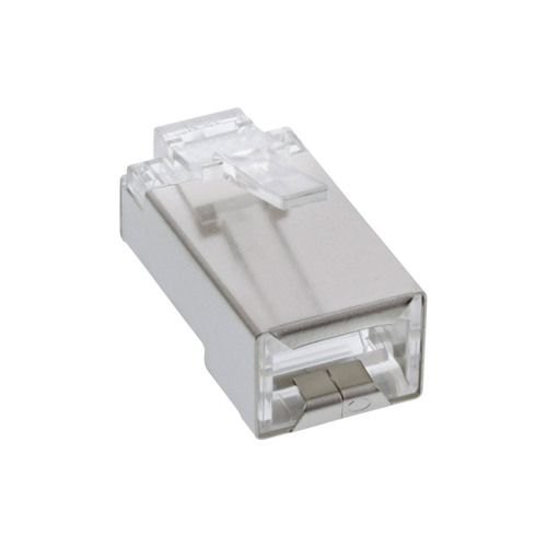 InLine® Modularstecker 8P8C RJ45 z. Crimpen auf Rundkabel, geschirmt, 100er Pack